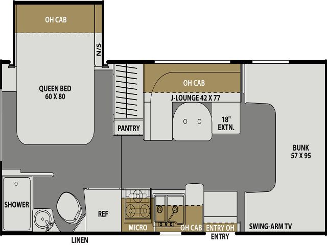 2023 COACHMEN FREELANDER 21RS, , floor-plans-day image number 0